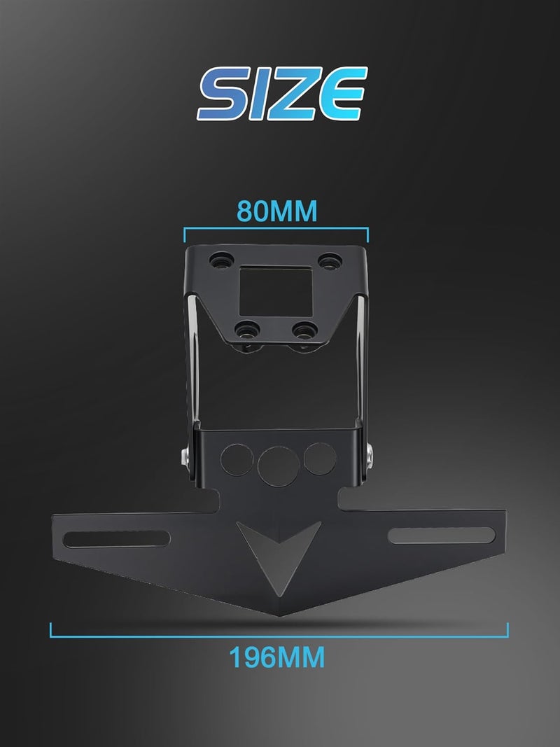 BAOUFF Fender Eliminator Kit for Ninja,Iron License Plate Frame Bracket Mount Holder Tail Tidy for Motorcycle Ninja 500 24-25/Ninja Z500 24/Ninja 400 Z400 18-23/Ninja 250 18-25 - Image 3